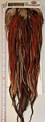 Whiting Hebert Miner, Dry Fly Hackle, Rooster Saddle, Furnace, Pro Grade