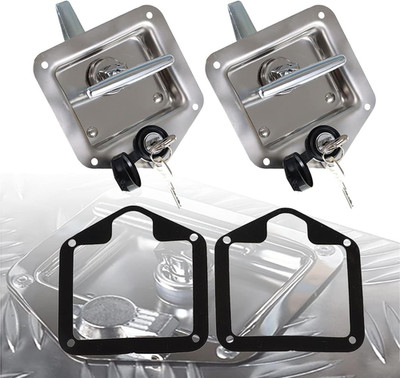 2-Pack Tool Box Door La-Tch Lock T Handle La-Tch Rv Locks Replacement for Storag