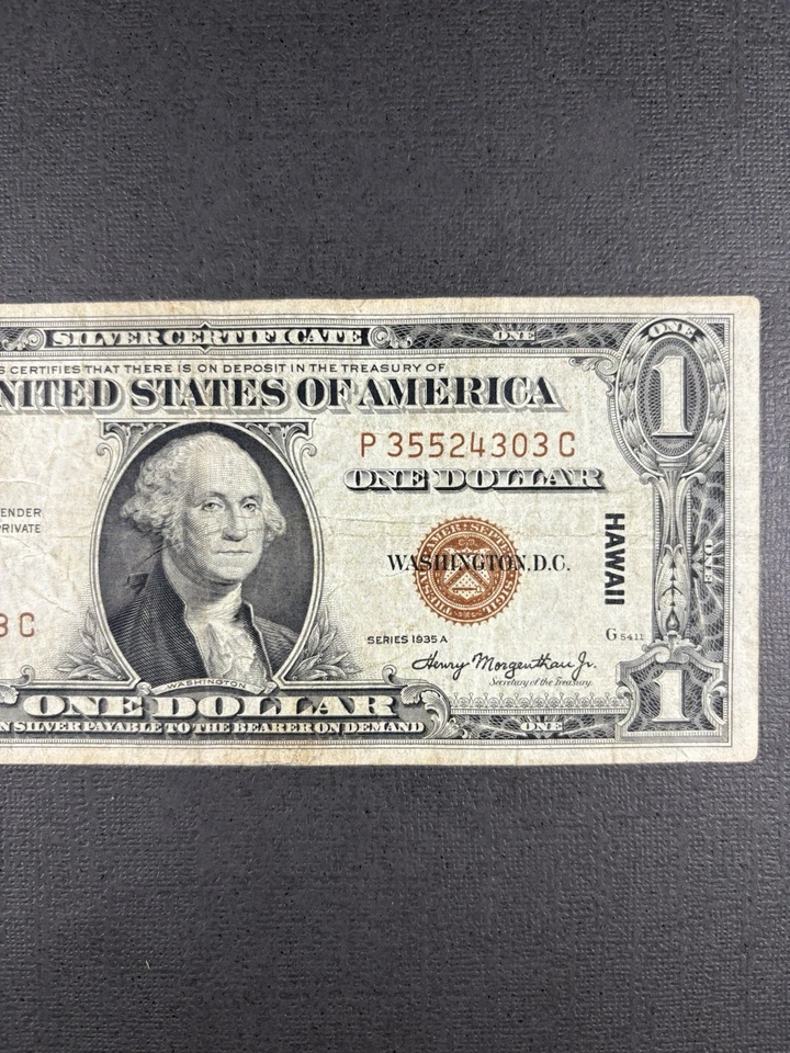 1935 $1 Hawaii Silver Certificate Emergency Issue - Image 4 of 4