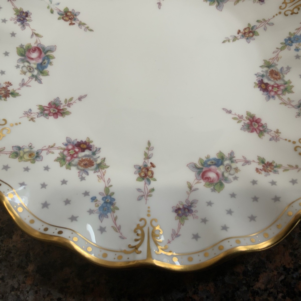 Royal Crown Derby Royal Antoinette 10 1/4” Handles Cake New With