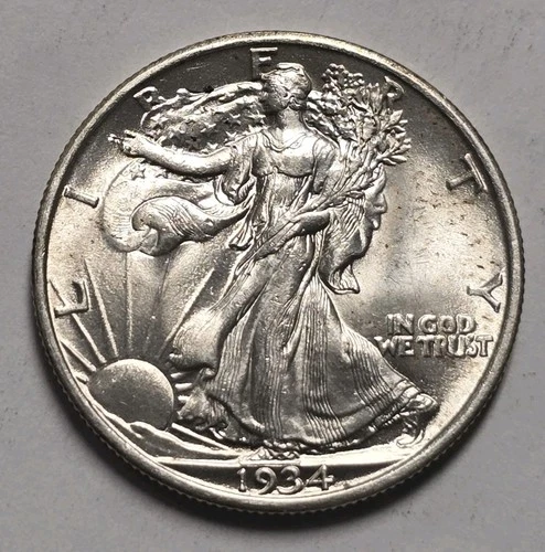 1934 Walking Liberty Half Dollar Choice BU