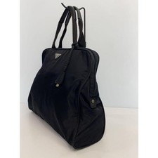 Authentic PRADA Briefcase Business Bag 2way Nylon Black Men's padlock key Logo