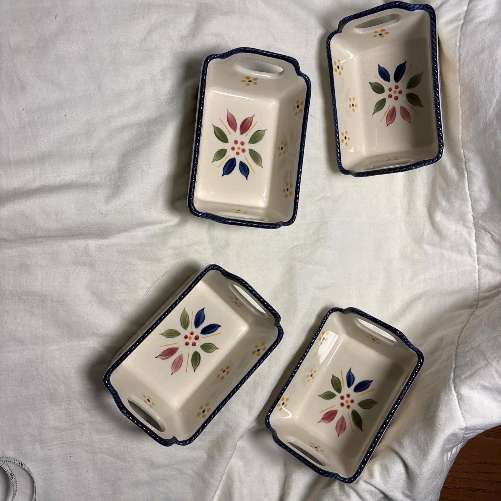 Set Of 4 New Old World CONFETTI Temptations Mini Loaf Pans 7 Oz