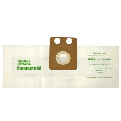 Green Klean Nilfisk Advance Backpack xp vacuum cleaner bags 10 pack + 2 Filters