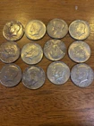 12 Silver 1966 To 1967 KENNEDY HALF DOLLARS Part Roll You Get Coins In Picture