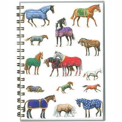 A5 & A6 Notizbuch Spiralgebunden Notizbuch Pferde Teppiche Happy Horse Bryn Parry Fox
