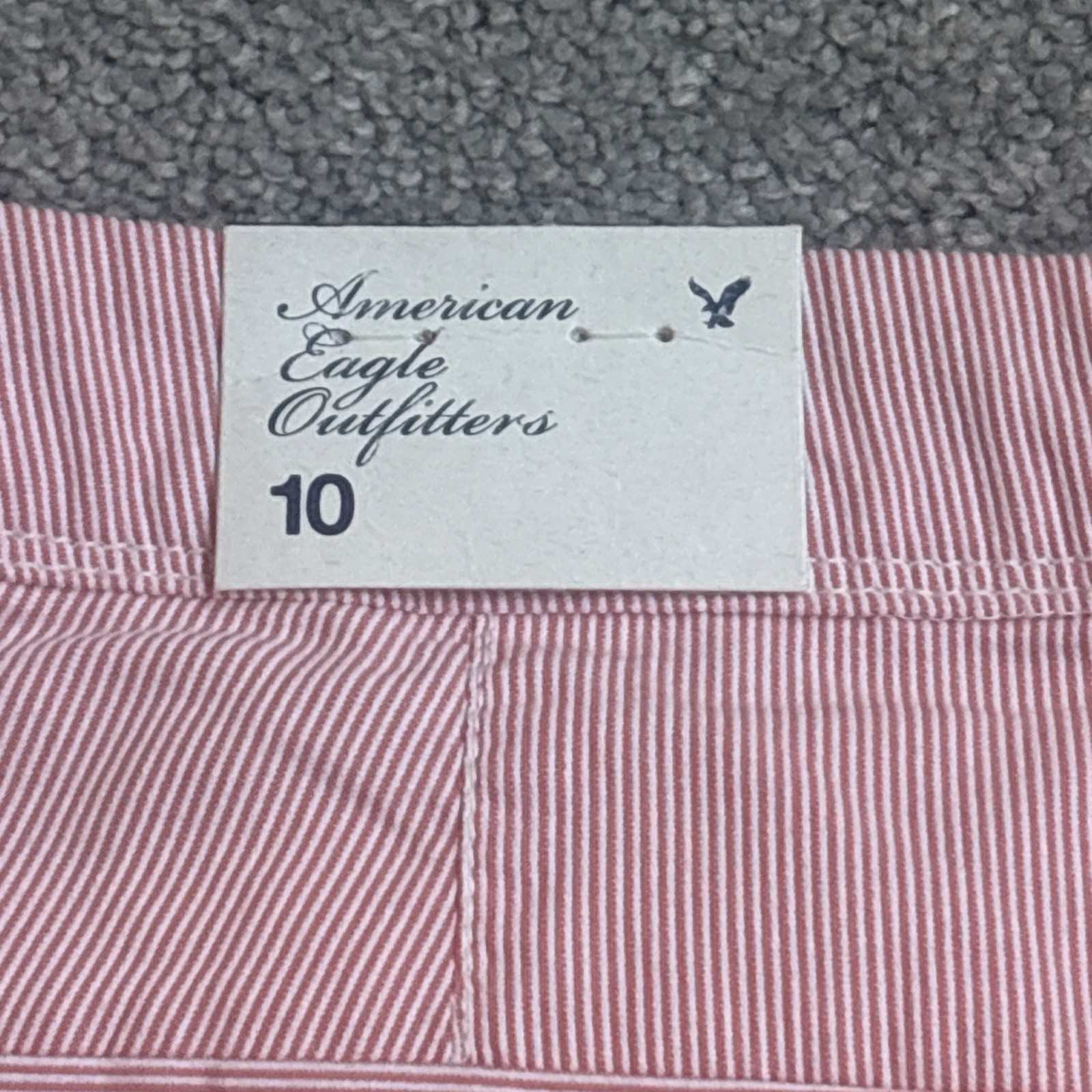 NEW American Eagle Women's Pink Y2K Rare Striped Shorts Inseam 3” VTG image 7