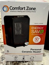 Comfort Zone Personal Ceramic Heater-New In Box-Energy Save Technology 400W