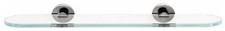 Alno A8350-18 Nickel Contemporary I 18" Glass Shelf With Brass Mounting Brackets