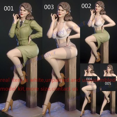 Peggy Carter Lady 1/8 1/4 1/3 1/2 Model Kit Unpainted Unassembled 3D Print 5 Ver