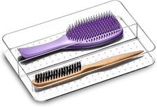 New Vanity Storage Tray Attached Clear Lid Visibility Cologne Lotions