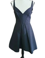 Halston Heritage Black Fit & Flare Dress XS