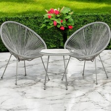 MONACO 3Pc Egg Chair Set