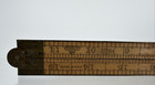 ANTIQUE STANLEY NO. 84 BOXWOOD RULE SWEETHEART FULL BRASS BOUND — photo 9