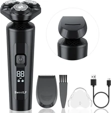 Electric Shaver for Men, 2 in 1 Cordless Rechargeable Electric Razor with Beard