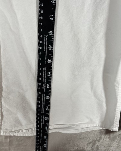 ZARA Shirt Men Medium White Button-Down Roll Tab Sleeves Cotton Pocket Casual - Picture 4 of 9