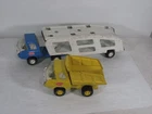 VINTAGE TONKA CAR CARRIER & DUMP TRUCK PRESSED STEEL