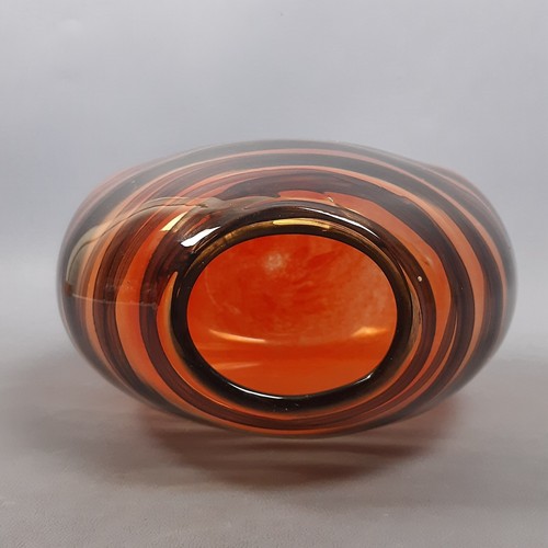 Murano Glas Vase Untergetaucht Orange Rauch Modernisiertes Design 70er Jahre - Bild 5 von 10