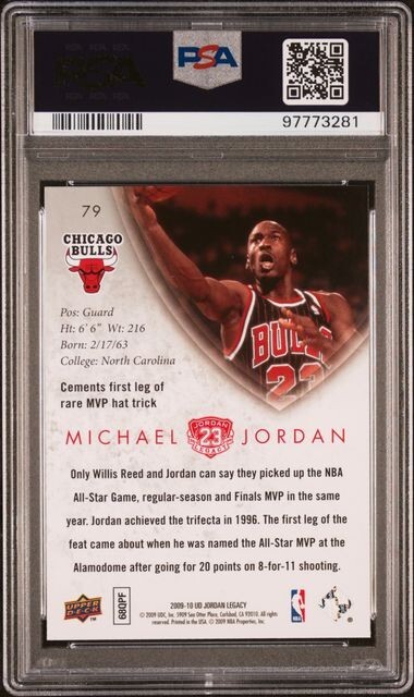 2009 Upper Deck Legacy Gold Edition #79 Michael Jordan PSA 10 Hall 