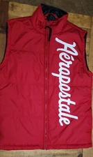 Aeropostle Red Puffer Vest 1987 Size L/G Doublelure 100% Polyester