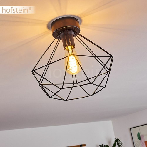 Decken Lampen Vintage Wohn Schlaf Zimmer Raum Beleuchtung Flur Strahler schwarz - Bild 10 von 10