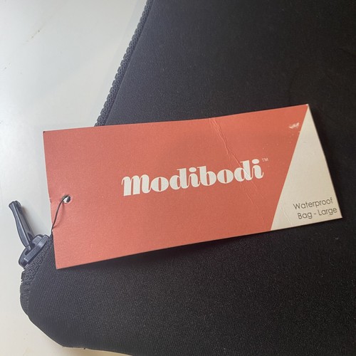 Modibodi Period Wear Black Logo Wet Dry Bag Large Waterproof MACHINE WASHABLE - Picture 2 of 6