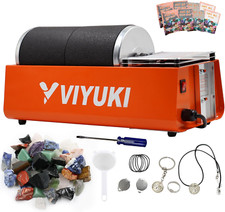 2025 Professional Rock Tumbler Kit - Double Drum 6LB Lapidary Polisher for Adult