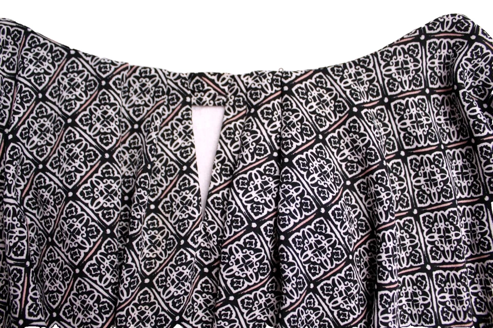 BLUSA TÚNICA ULLA POPKEN Damas Talla 3X Negro Blanco Beige Estampado Manga Corta Foto 4 de 4