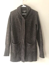 Smartwool Sweater Womens Small Brown Hesperu Full Zip Cardigan Shawl Collar Knit