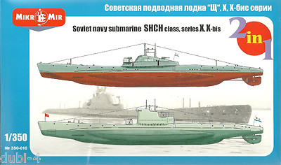 MikroMir 350-010 Soviet Navy Submarine SHCH class series X bis - U Boot - 1:350