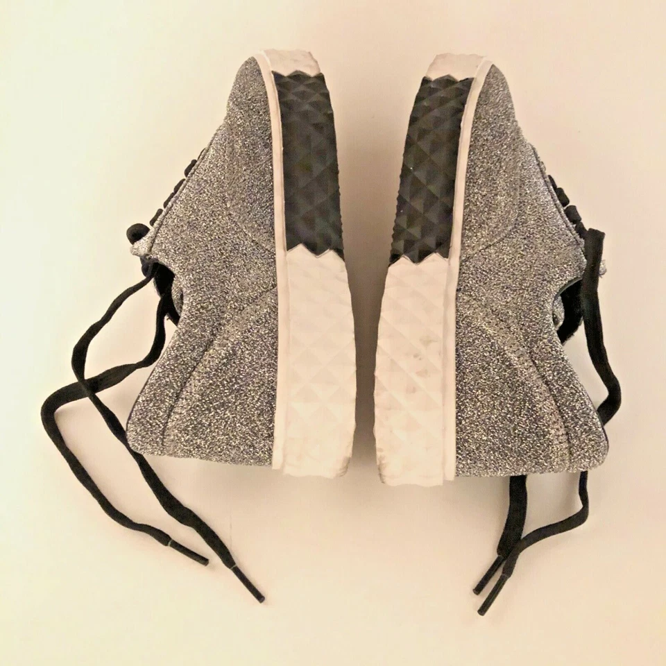 Kendall+Kylie kkReign4 glitter silver white and black platform sneaker MSRP $135 - Image 3 of 4