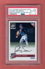 DANSBY SWANSON 2017 DONRUSS OPTIC RATED RC AUTO '93 RETRO SP # / 5 PSA 10 BRAVES