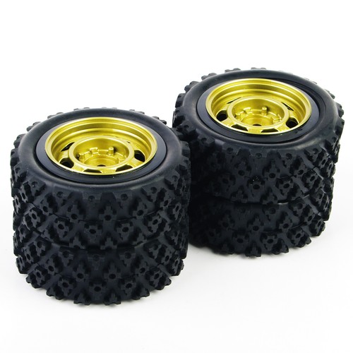 4X 1/10 RC Tyres&Wheel Rally Tires For 12mm Hex HSP HPI Off Road Car PP0147+0487 - Picture 2 of 6