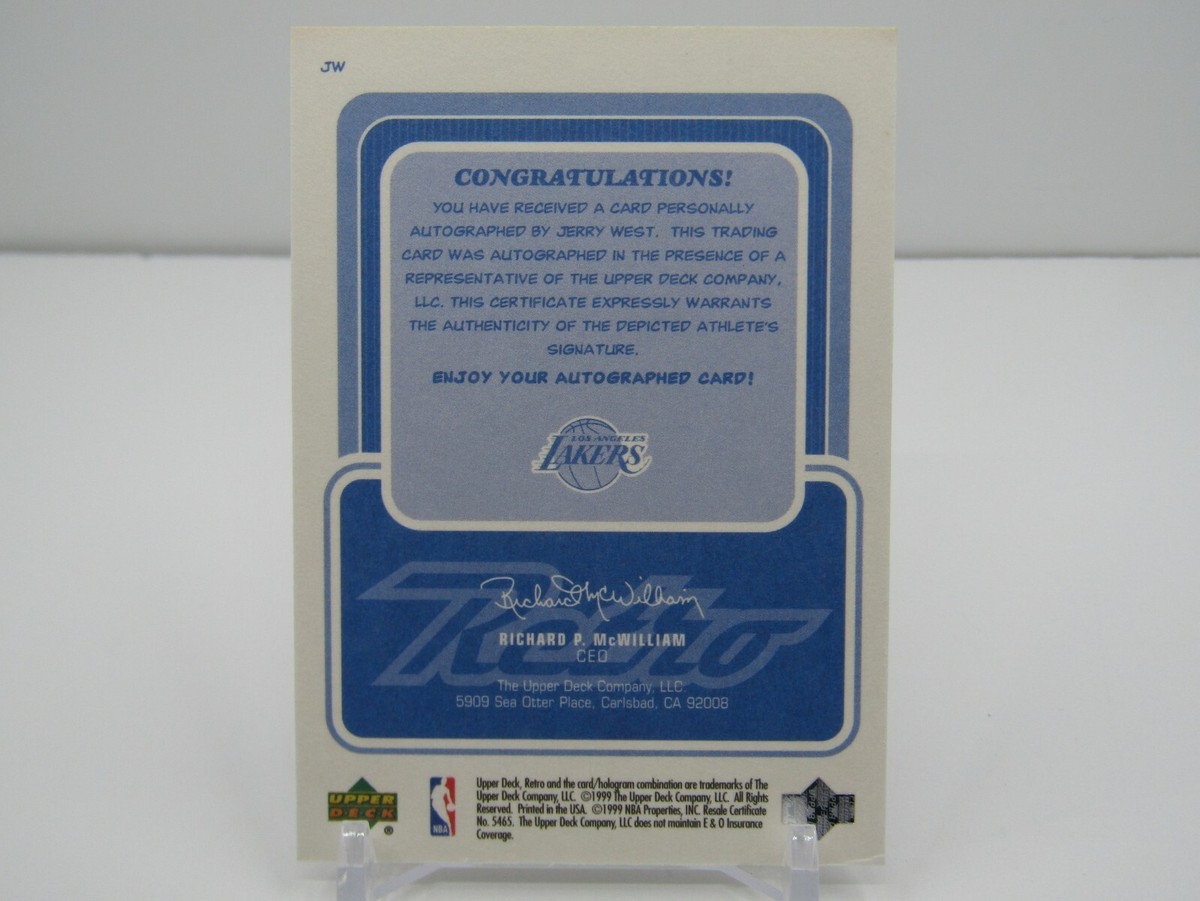 JERRY WEST 1999 UD INKREDIBLE RETRO AUTOGRAPH AUTO- LAKERS!! | eBay
