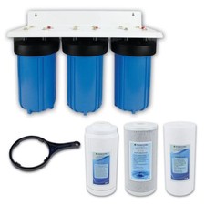 Standard Whole House Water Filter System 10" Jumbo Triple | Filters Included
