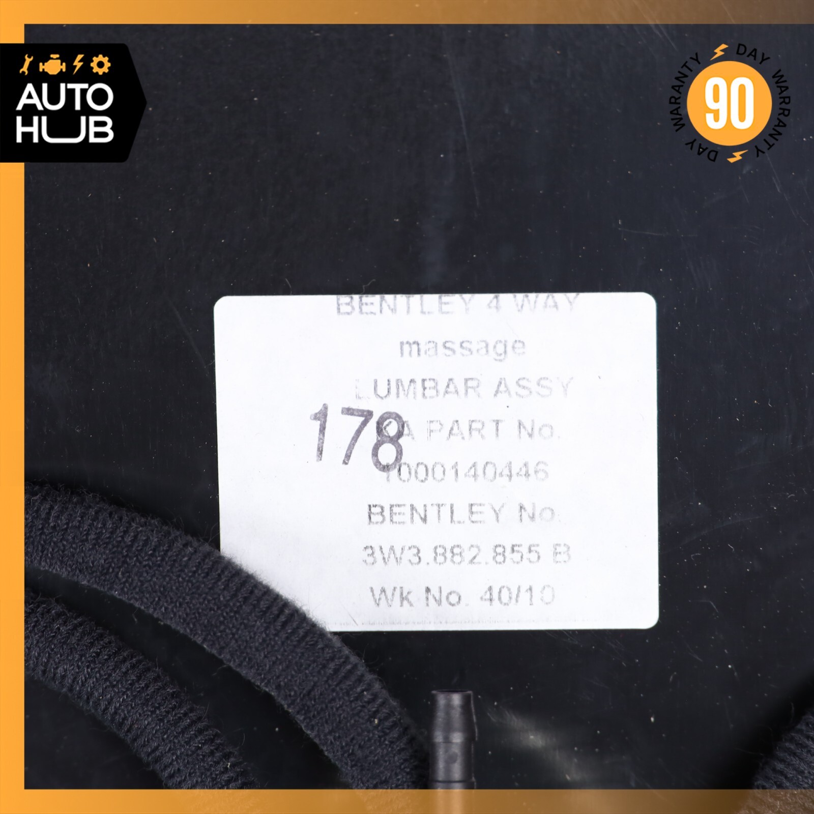07-11 Bentley Continental GTC GT Left Driver Side Top Upper Seat Cushion OEM 59k