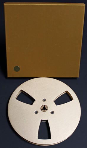 NUOVO AUDIO ANALOGICO 7"" X 1/4"" NASTRO METALLICO MULINELLO-TRIDENTE MOZZO-ORO-AKAI TEAC PIONEER - Foto 2 di 2
