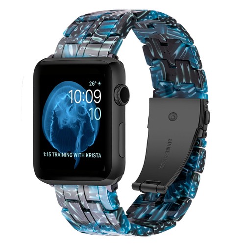 Strap Resin iWatch Band For Apple Watch 9 8 7 6 5 4 3 SE Ultra 38/40/41/44/45mm - 第 13/43 張圖片
