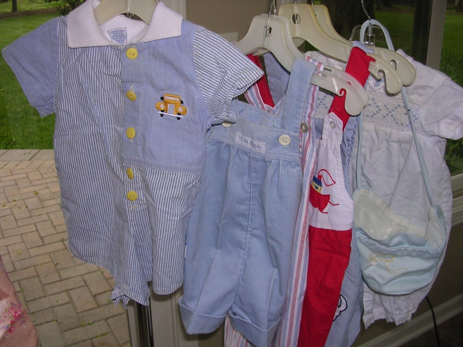 #AB Vintage Lot of 7 Baby Boy Clothes w/ applique… - image 2