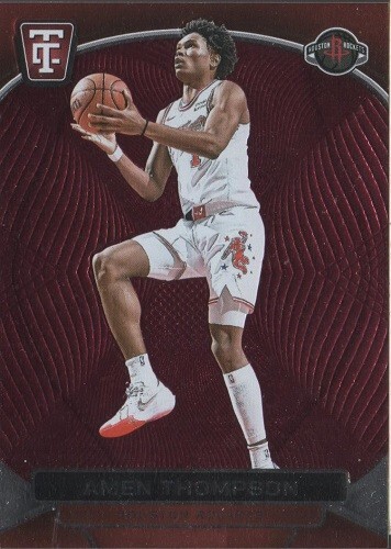 2024-25 Totally Certified "RED Mirror" Amen Thompson #13 - Picture 1 of 1