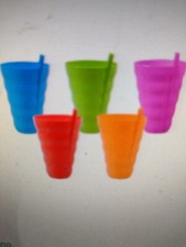 10 Ounce Sip A Cups Plastic Tumblers With Build In Straw