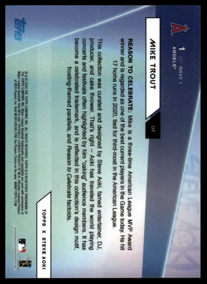 2020 Topps X  Steve Aoki Pick Your Card - Image 2 of 2