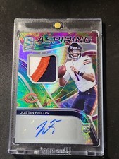 2021 Spectra Justin Fields ASPIRING ROOKIE PATCH AUTO RPA Celestial /50 RARE
