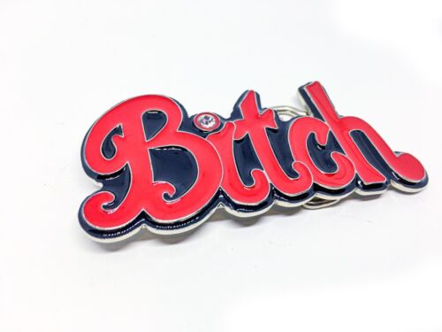 Belt Buckle Red Bitch Metal Retro Vintage famous brand Styles hip hop rap rock - Picture 9 of 12