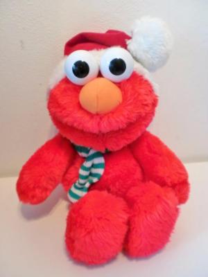 Jim Henson Sesamstraße Weihnachten Elmo Plüschtier Stofftier Puppe 14 Zoll groß 1990er