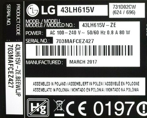 Tcon 6870C-0532C Pour LG 43LH615V - Photo 4/4