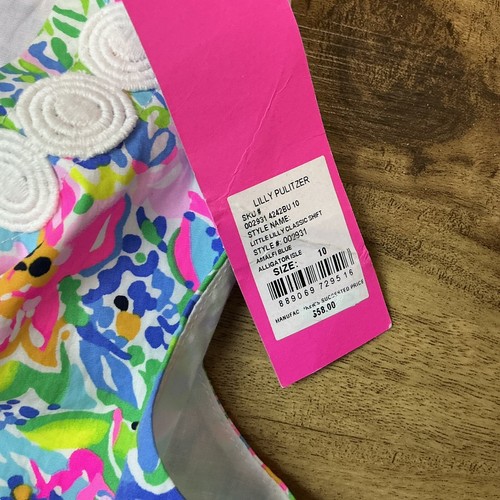 NWT Lilly Pulitzer Little Lilly Classic Shift Sz 10 Alligator Isle Amalfi Blue - Picture 8 of 8