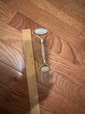 Jade Stone Dual-Facial Roller Skin Care Massager For Face Neck Arm Hand 6"