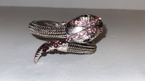 Punk Crystal Snake Bracelet Gold Rhinestone Snake Serpent