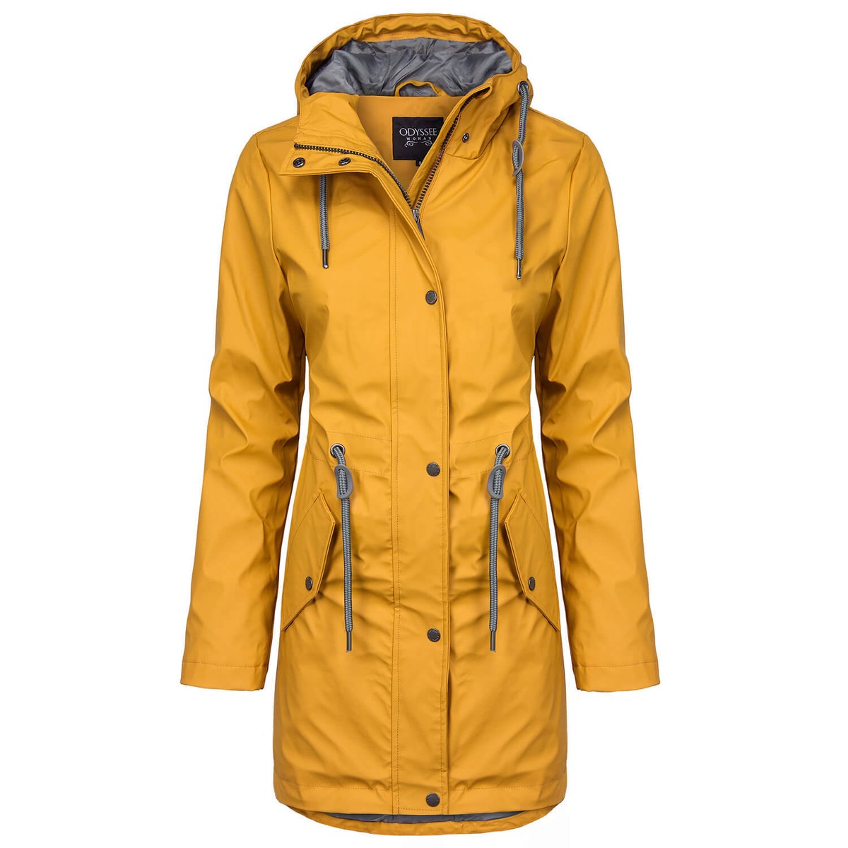 ODYSSEE Damen Regen Mantel Parka Jacke Kapuze Kurzmantel Outdoor  Übergangsjacke